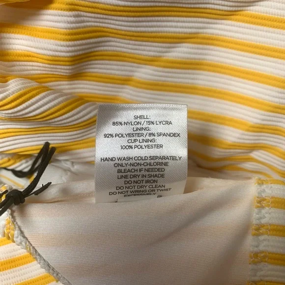 Shade & Shore yellow and white striped bikini - Picture 7 of 10